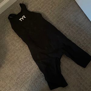 EUC TYR Venzo Genesis Onyx (black) Open Back size 25 kneeskin
